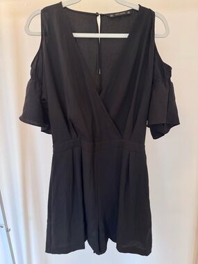 Zara Black V-Neck Romper
